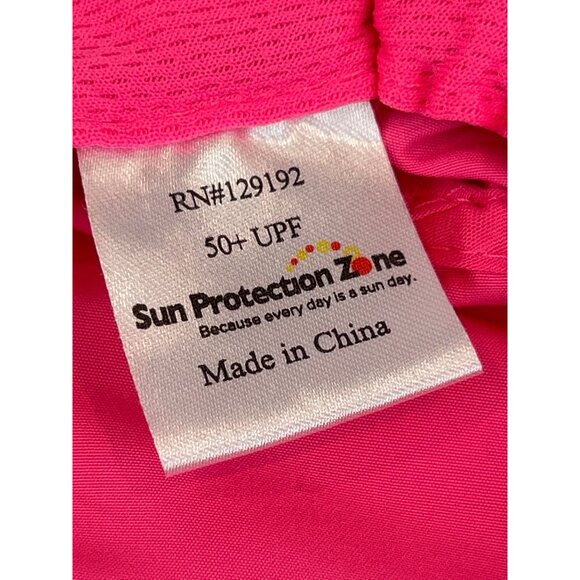 Sun Protection Zone Child's Pink Sun Hat One Size Floral Design 50+ UPF - Picture 3 of 9